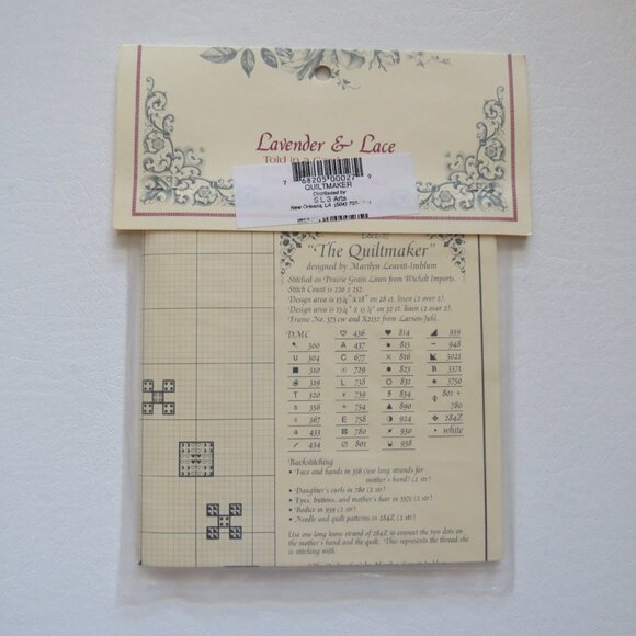 The Quiltmaker Lavender & Lace Victorian Designs New Cross Stitch Pattern, 1993 - Picture 3 of 3